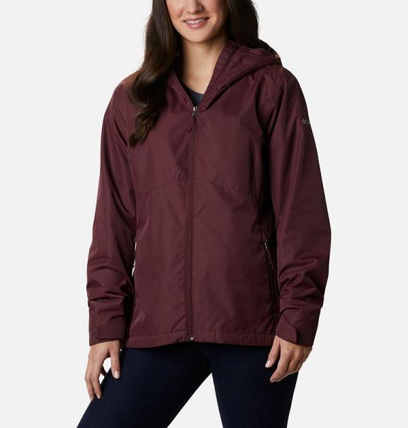 Columbia Rainie Falls Rain Jacket Red For Women's NZ10895 New Zealand